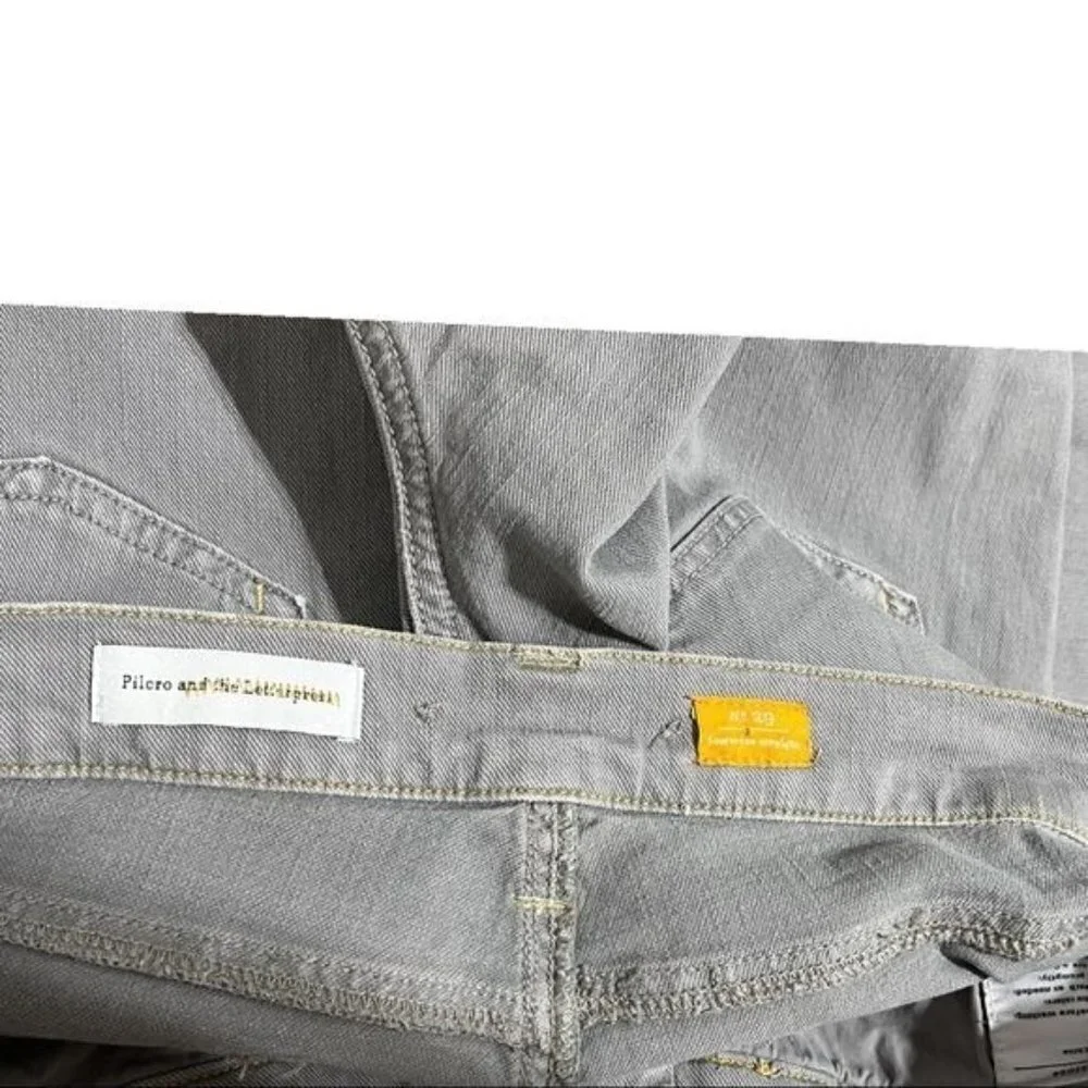 Pilcro and Letterpress Gray Straight Leg‎ Jeans Size 29